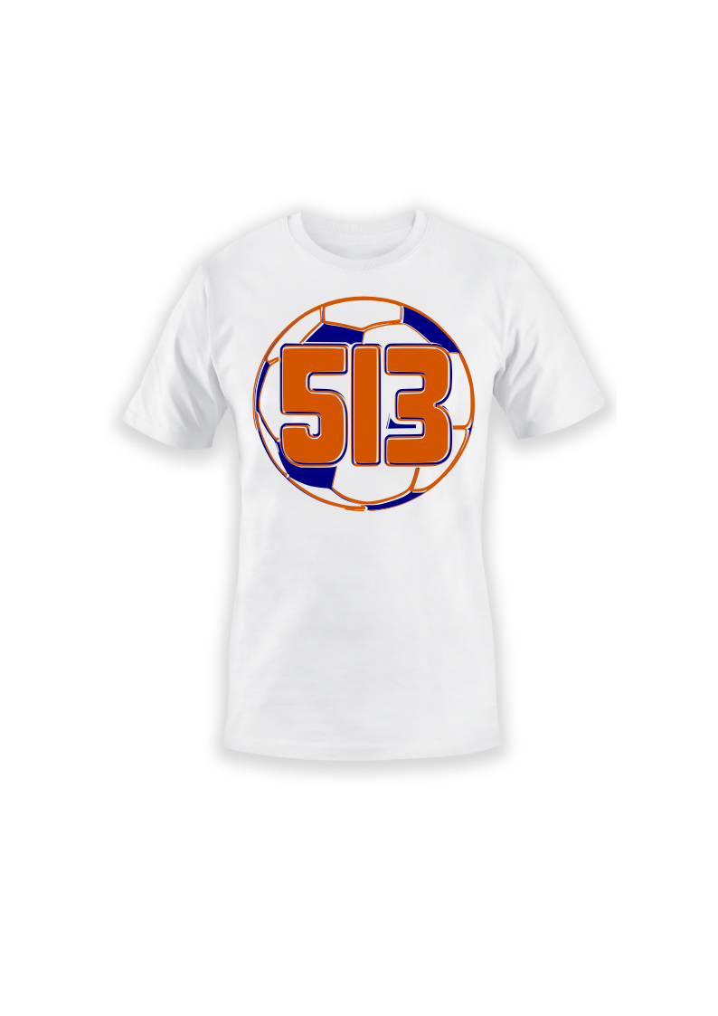 513 Blue and Orange FC tee