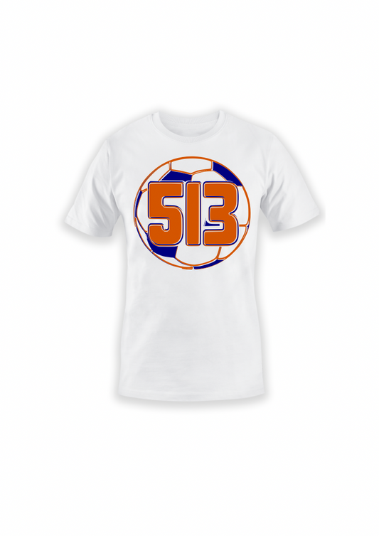 513 Blue and Orange FC tee
