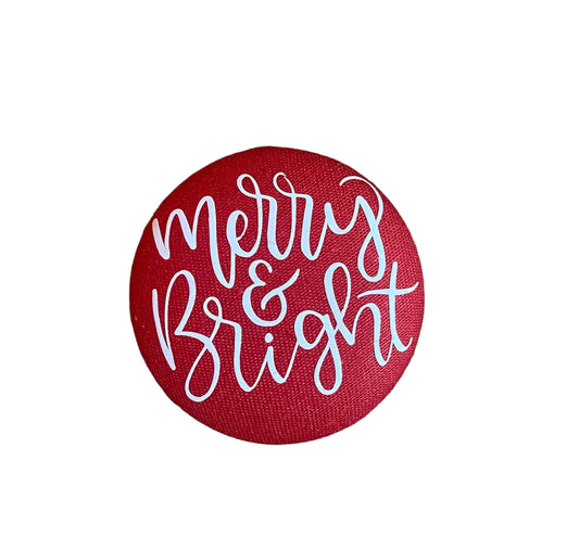 Merry and Bright badge topper